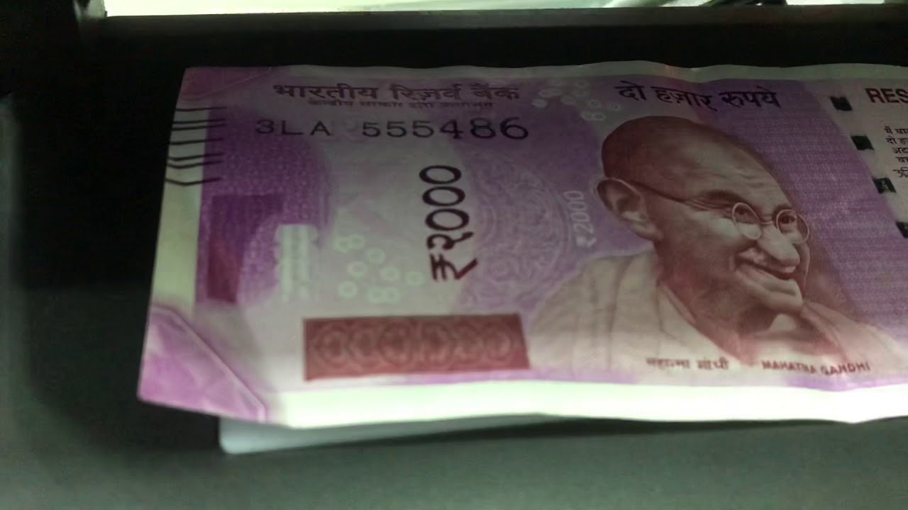 NEW BANKNOTES 2,000 INR INDIA RUPEE