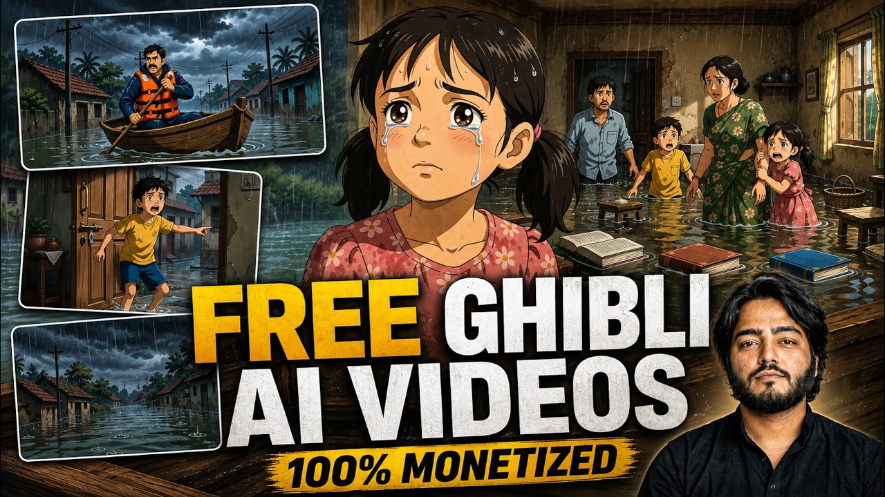 Create Cinematic Ghibli-Style AI Videos for FREE | ChatGPT + Google Flow
