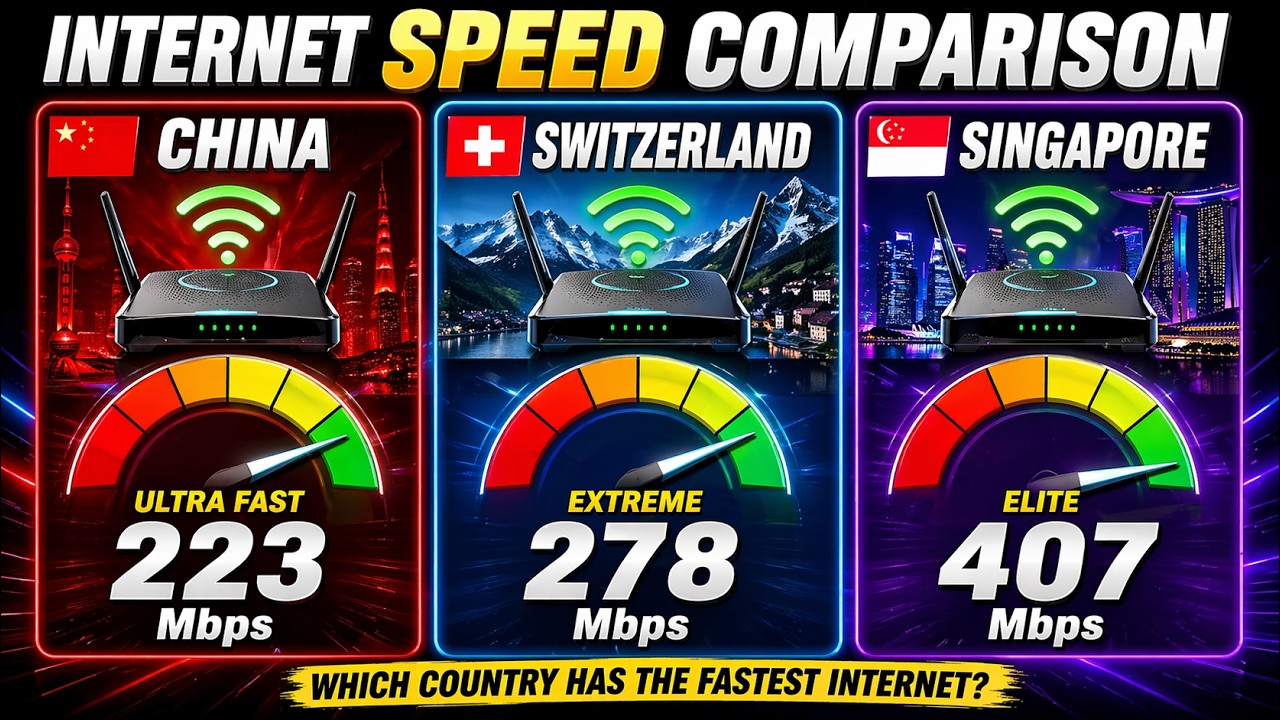 Fastest Internet Speed By Country | World Internet Speed Comparison 2026