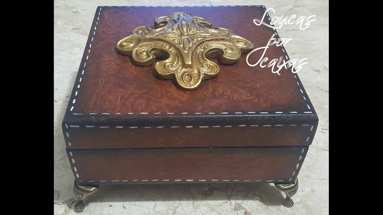 PASSO A PASSO CAIXA FALSO COURO FÁCIL - DIY