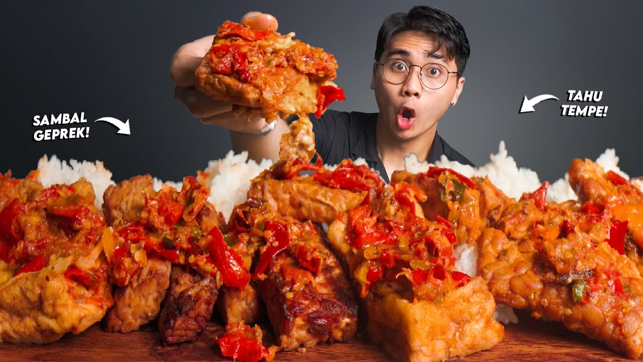 SUPER PEDES!! MUKBANG TAHU TEMPE GEPREK SAMBEL ULEK LVL 100!! PANAS TAPI NIKMAT!!🥵