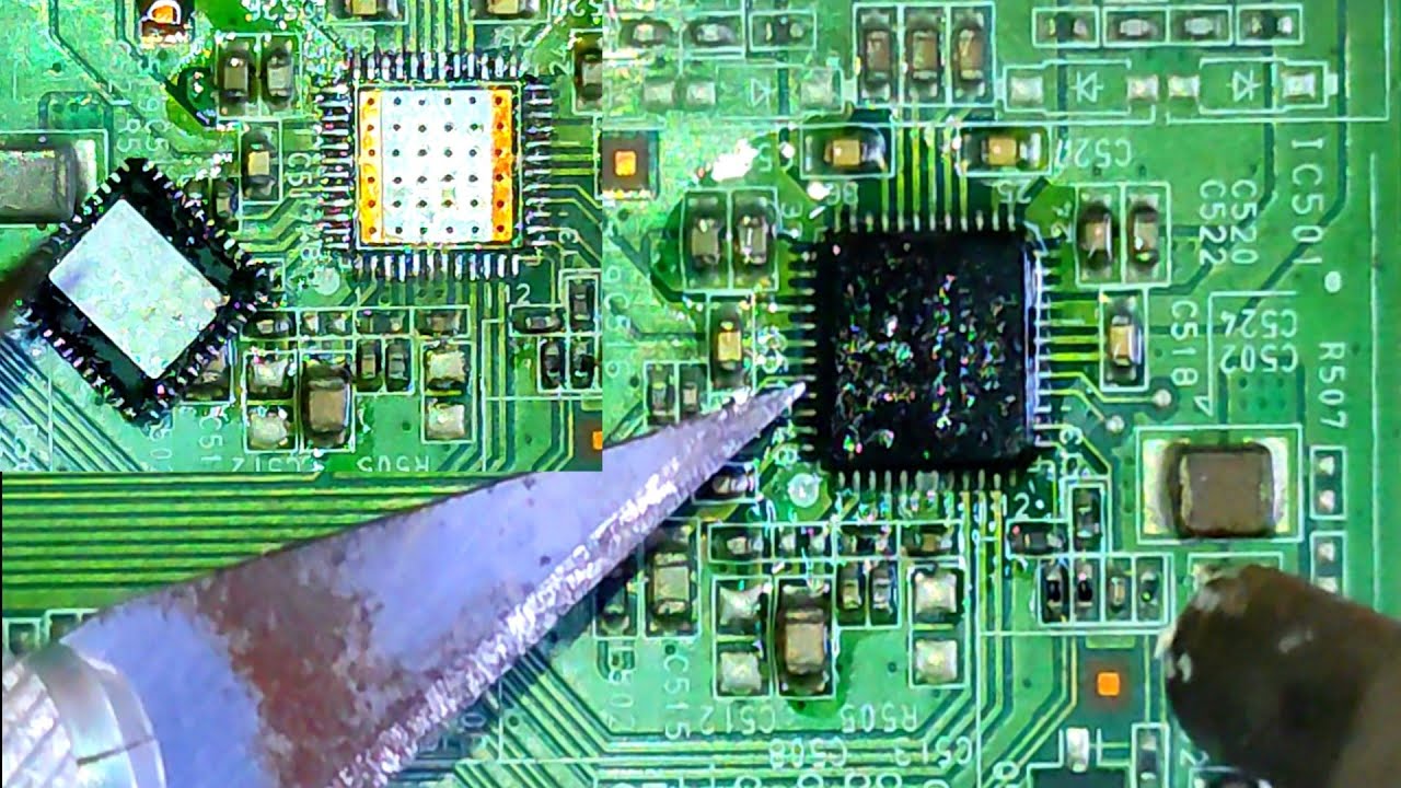 desoldering & soldering qfn ic | dc to dc ic soldering #sonuelectro #soldering #ic #electronic