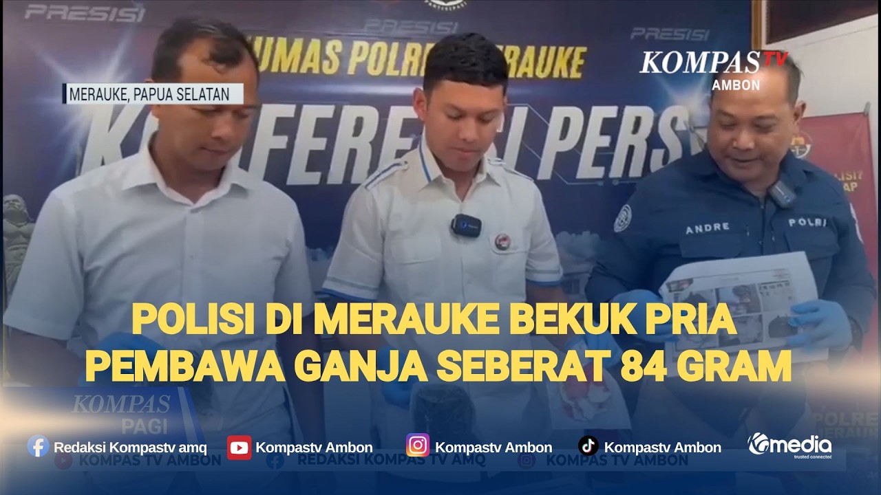 Bawa Ganja Seberat 84 Gram, Seorang Pria di Merauke DItangkap Polisi