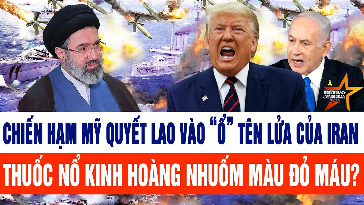 🔴[Trực tiếp] Chiến hạm Mỹ lao vào “ổ” tên lửa của Iran; thuốc nổ kinh hoàng nhuốm màu đỏ máu?