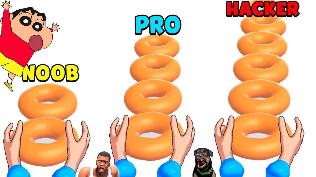 SHINCHAN MAKE WORLD LONGEST DONUT STACK WITH CHOP AND FRANKLIN | DREAM SQUAD OP