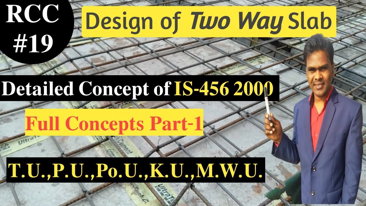 Lec-19  Design of Two way Slab Detailed Description | IS-456 2000 | RCC Part-1 BY Harishwar Pandit