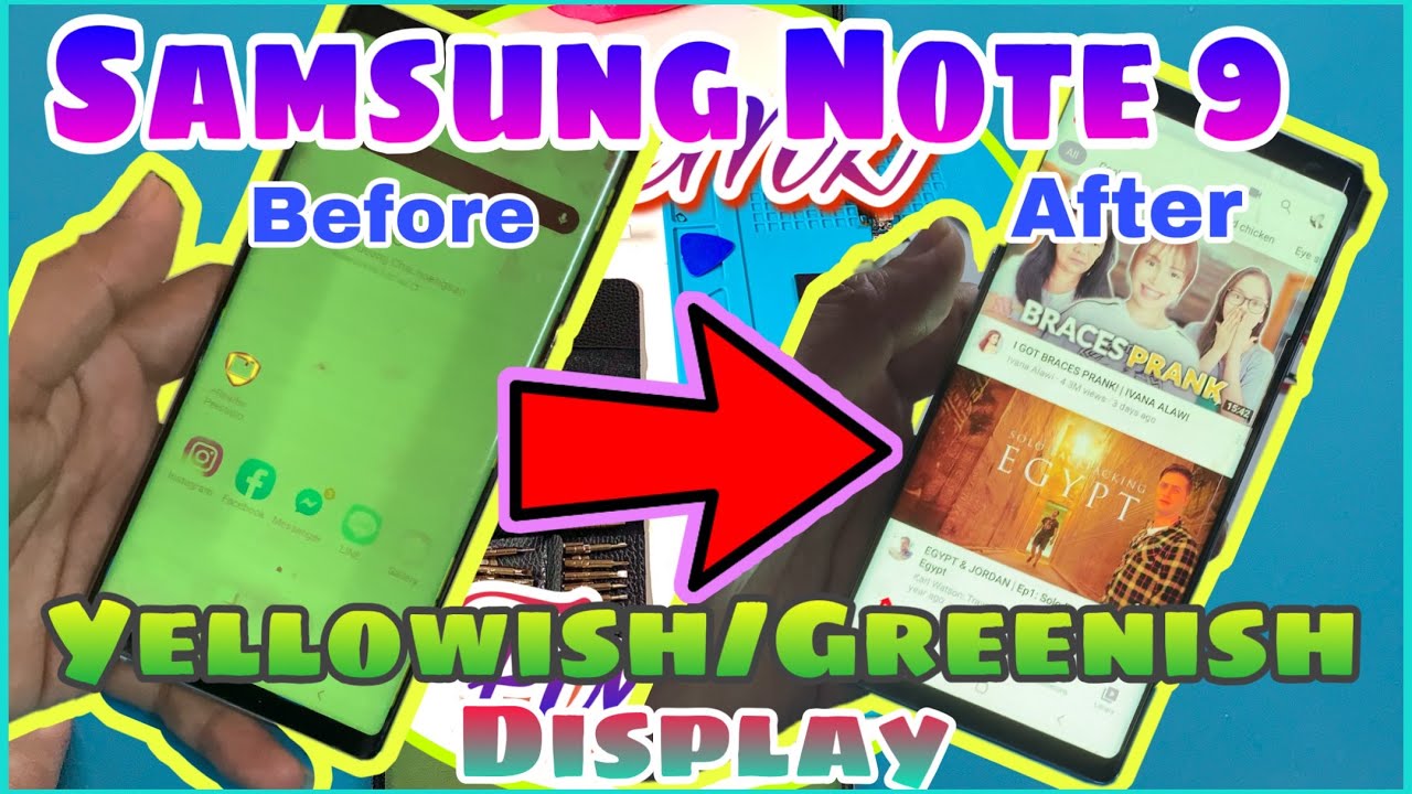 Samsung Note 9 - Screen Problem | Yellowish/Greenish Display Issue | JDemz FixIt