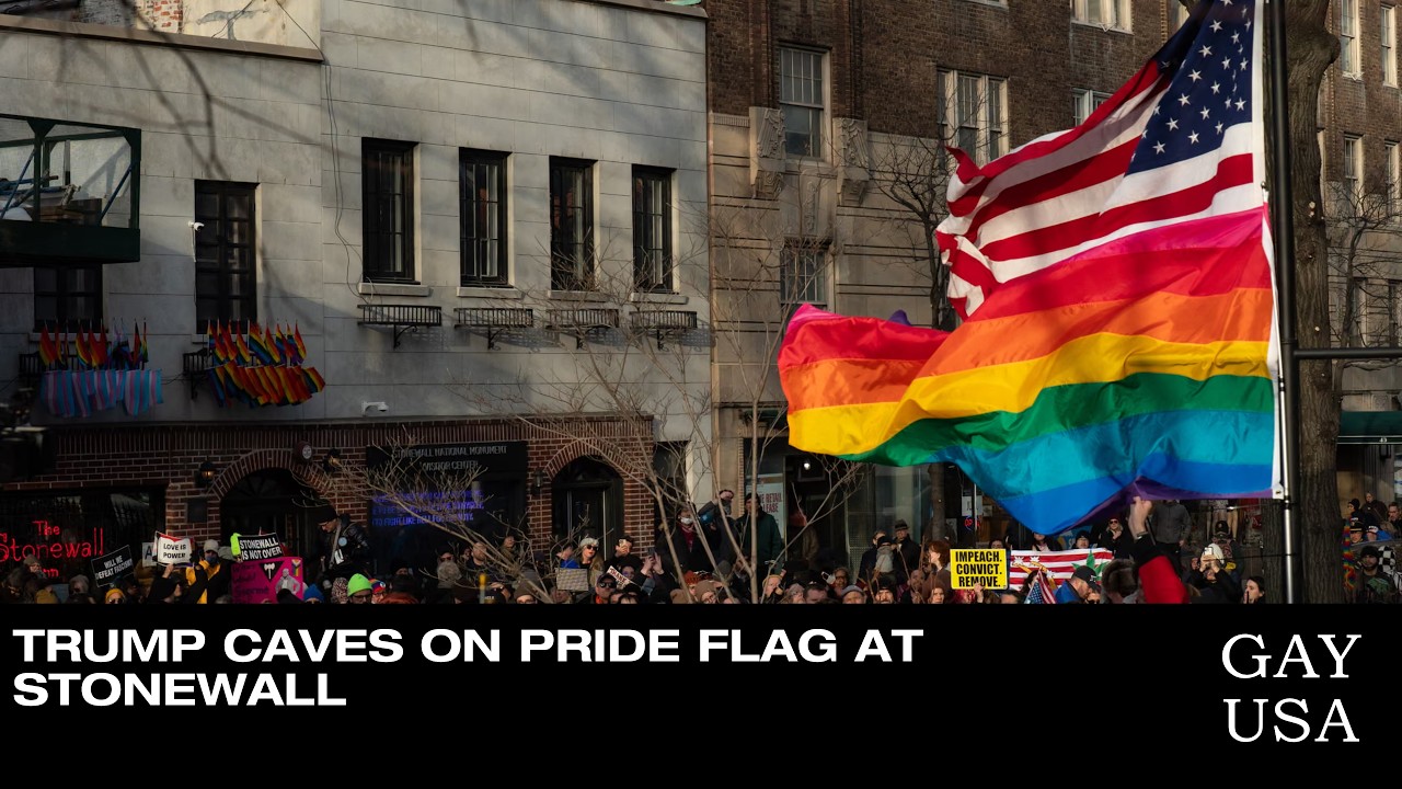 Trump Caves On Pride Flag at Stonewall | Gay USA 4/152026