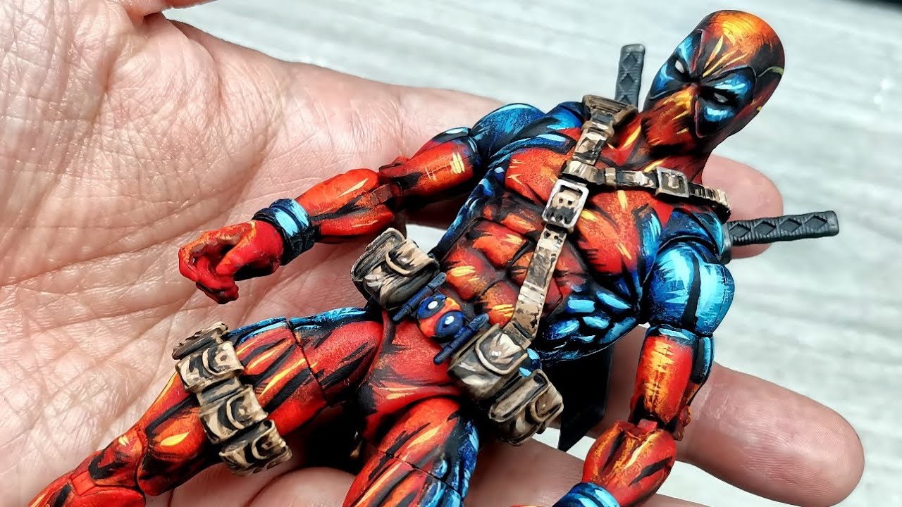 How to custom repaint: Marvel Legends Deadpool action figure.