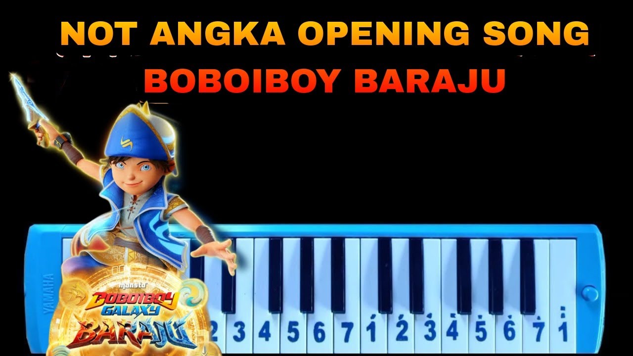 Ноты для фортепиано вступительная песня Boboiboy Baraju
