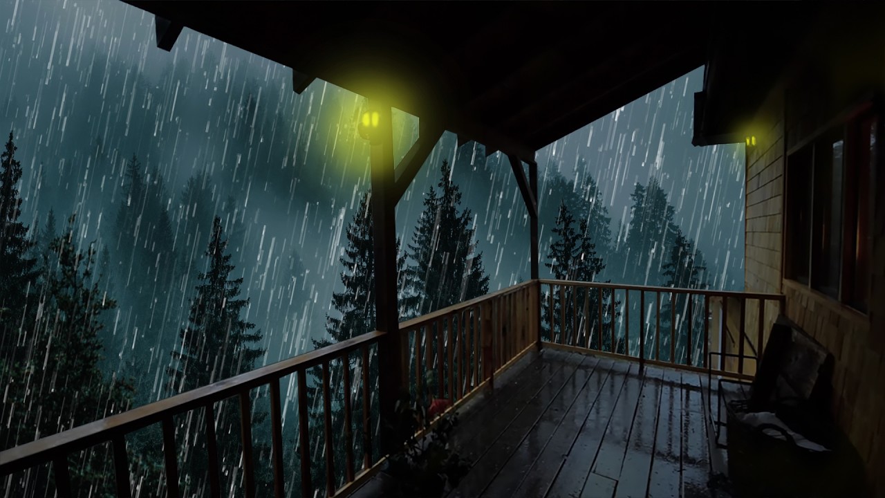 Lluvia Relajante Para Dormir - Sonido de Lluvia y Truenos - Rain Sound for Sleeping 210