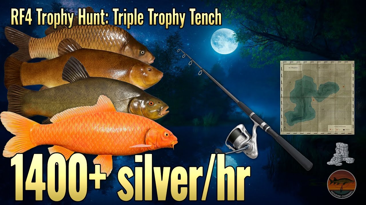 TRIPLE TROPHY TENCH! 🏆 1400+ Silver/HR at Copper Lake | Russian Fishing 4