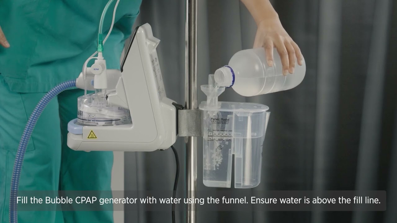 Neonatal Bubble CPAP (FlexiTrunk™ interface) Setup for the F&P 950™ System