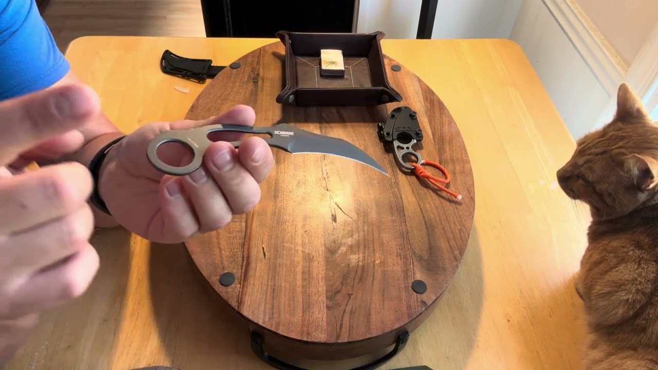 $18 Ultimate Self-Defense Blade ! Schrade Delta Class Boneyard CLR Fixed Blade ￼