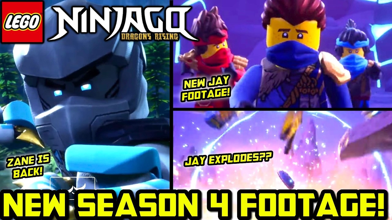 NEW SEASON 4 FOOTAGE! 🤯 Jay EXPLODES, Zane Returns, and MORE! Ninjago Dragons Rising Season 4 News!