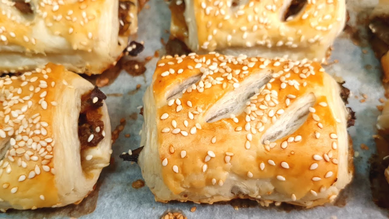 מאפה עם פטריות וכבד מעולה Pastry with mushrooms and liver