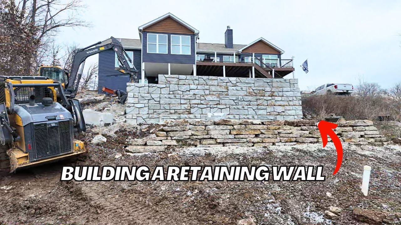 Building a Retaining Wall On a Steep Slope!