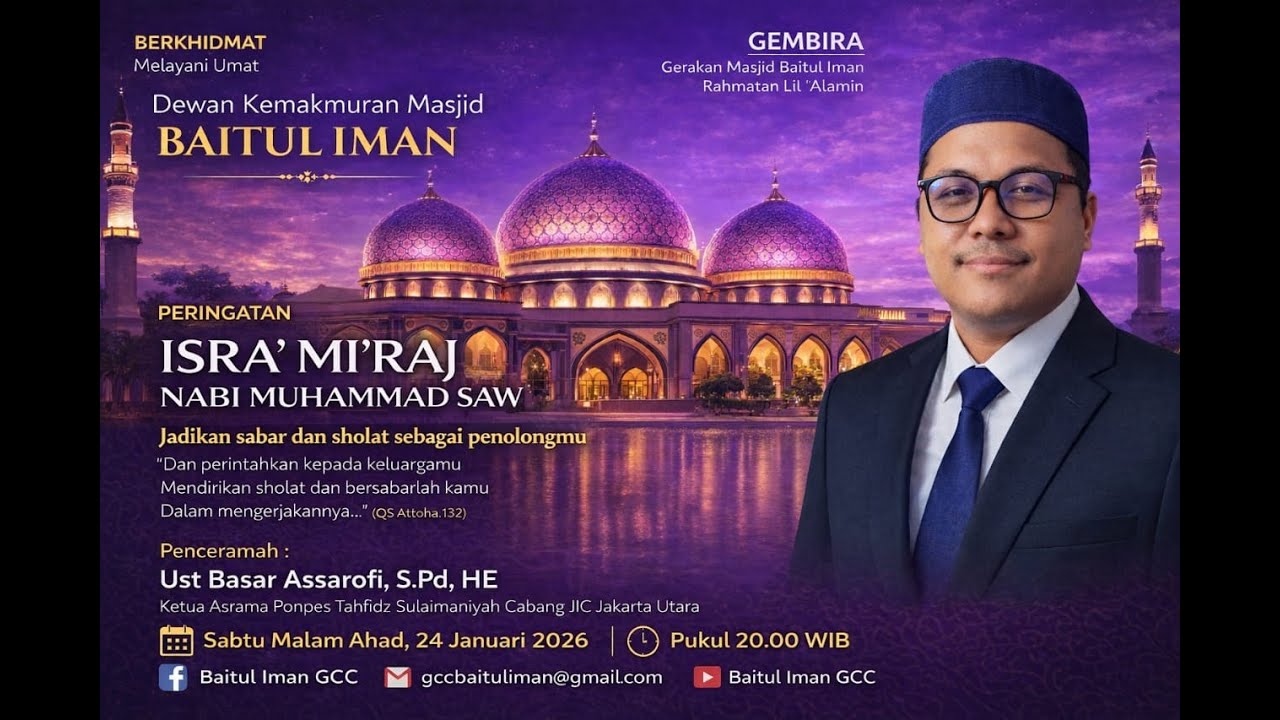 Live Streaming Peringatan Isra' Miraj Nabi Muhammad SAW - 24 Januari 2026