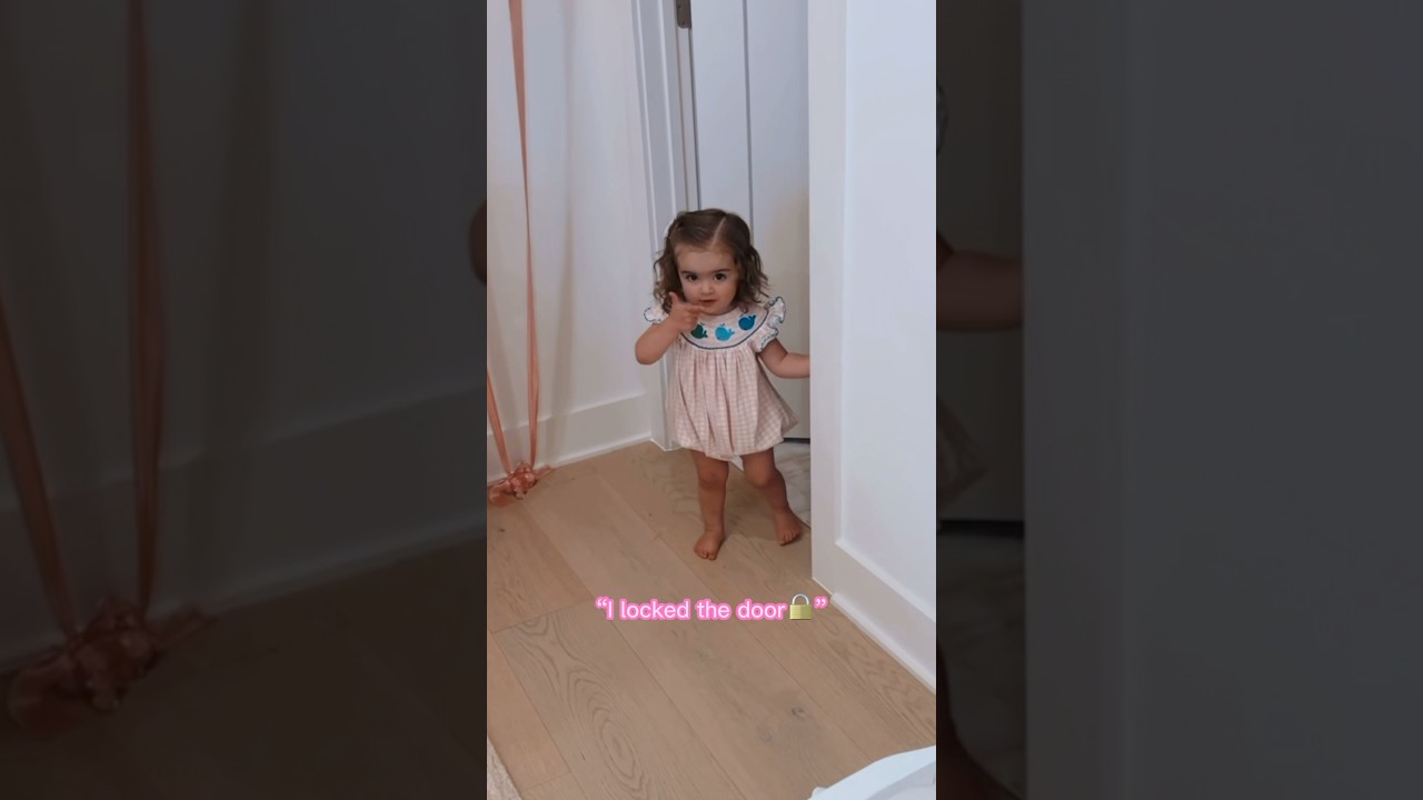 Toddler Learns How To Lock Her Door