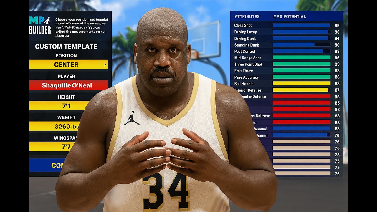 NBA 2K26 | THE BEST CENTER/ SHAQ BUILD  | GAME BREAKING INSIDE BUILD!!!!!!!!!!