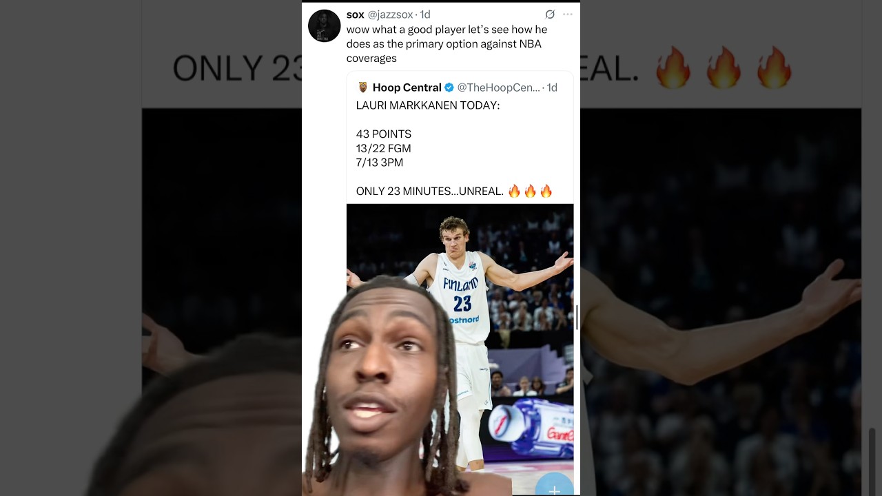 There&rsquo;s a DIFFERENCE 💯 #nba #basketball #laurimarkkanen #klaythompson #silkhoops