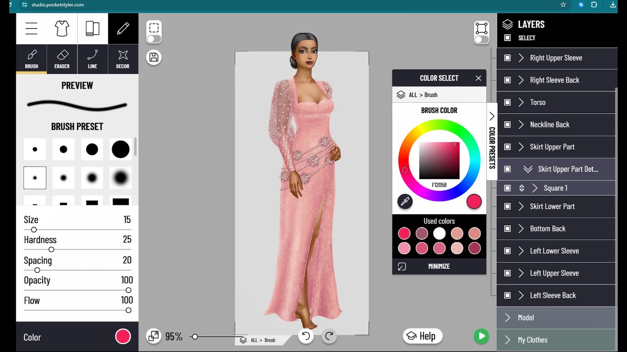 Pocket Styler Studio Tool - Dress Creation Demonstration