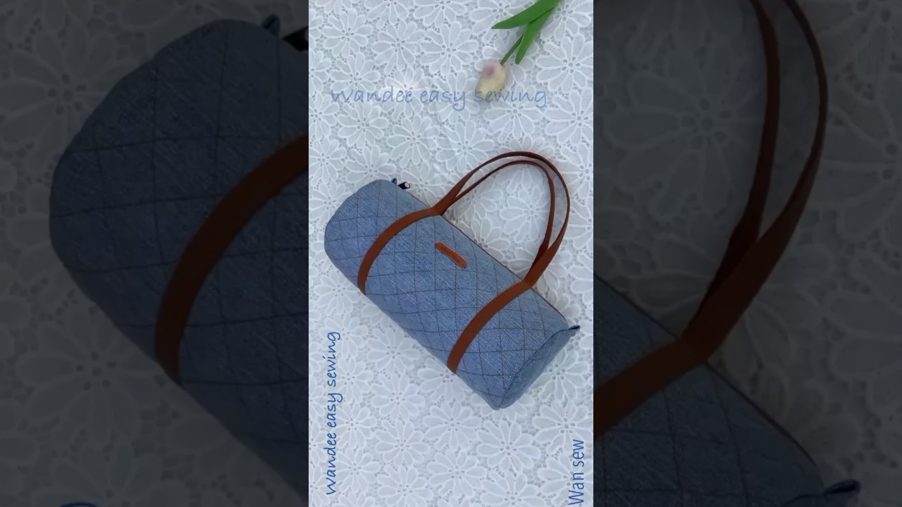 Sewing diy denim zipper tote bag tutorial #wandeeeasysewing #denimtotebag #jeansbagdiy
