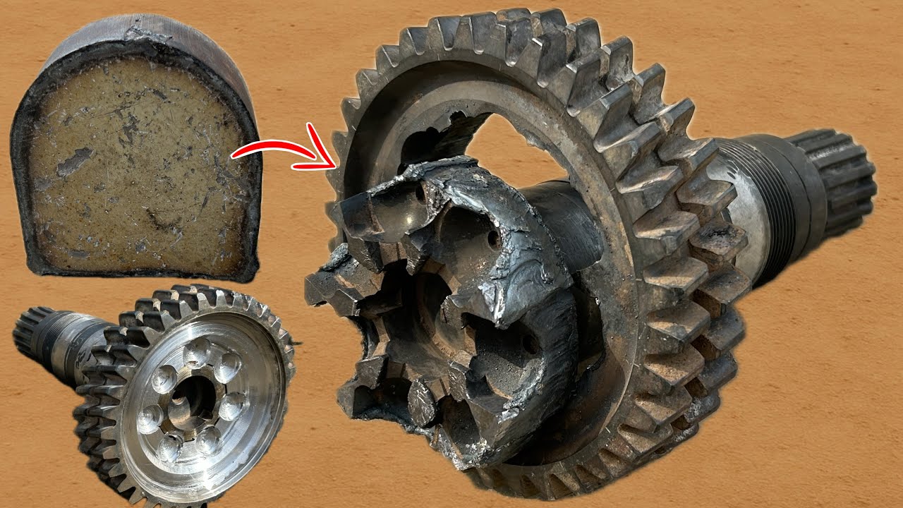 Extremely Damaged Screw Gear Restoration | Amazing Mechanical Repair Process…