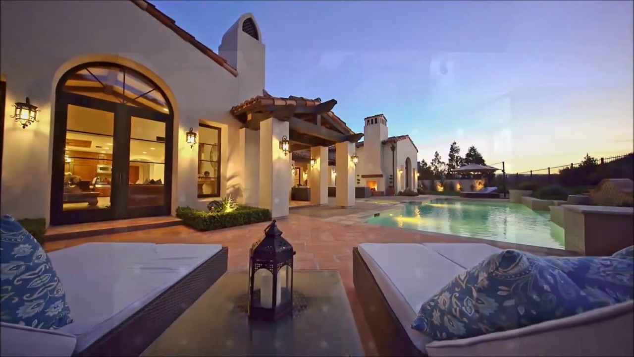 Shady Canyon Irvine Custom Home with Antique Limestone