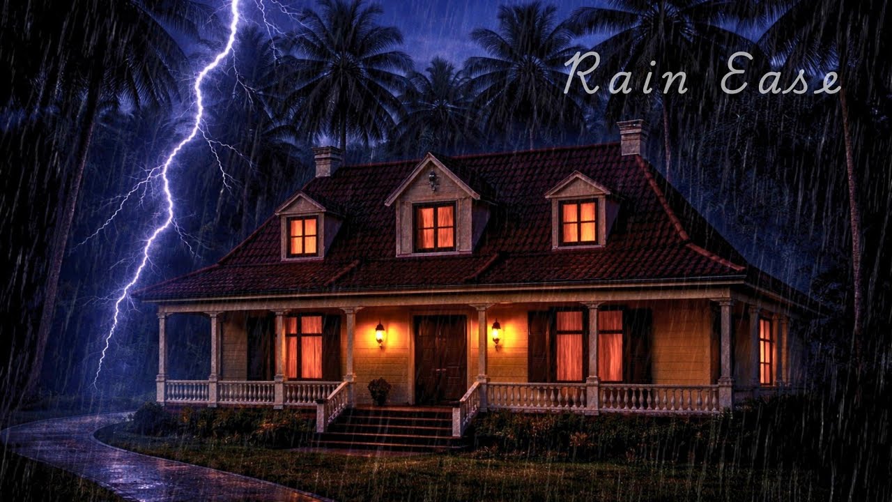 Thunder And Rain Sounds For Sleeping | Cozy Rainy Night, No Music