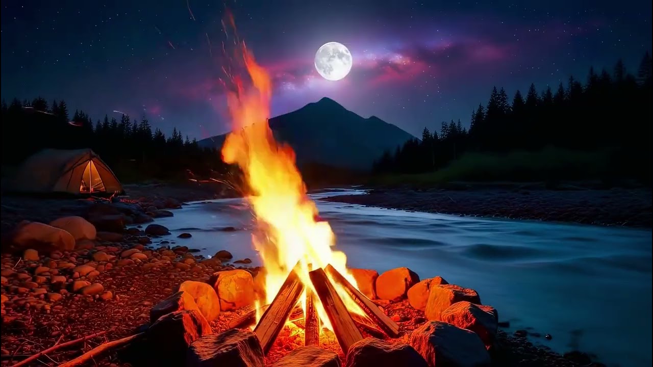 Healing River Soundscape: Gentle Stream in Misty Valley - Stress Relief & Meditation