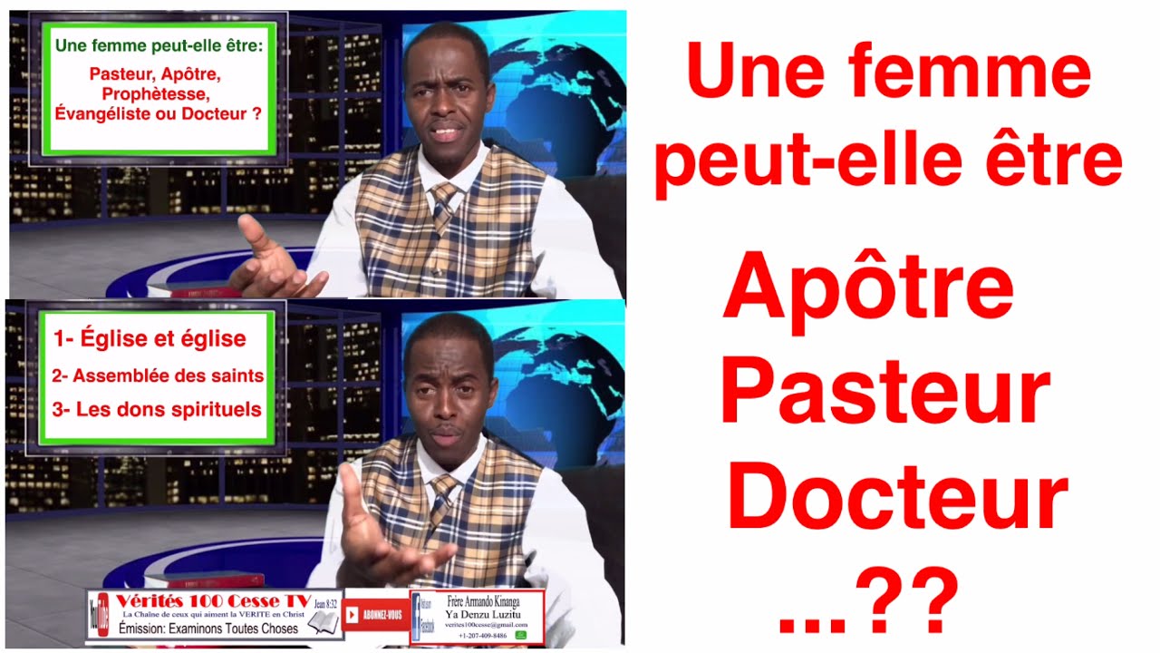 Une femme peut-elle être PASTEUR, APOTRE…? LES DONS MINISTERIELS DE DIEU