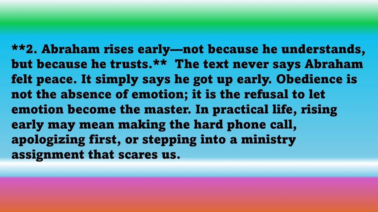 Genesis 22 - God will provide for Himself His Only Begotten Son - Lessons from EDEN