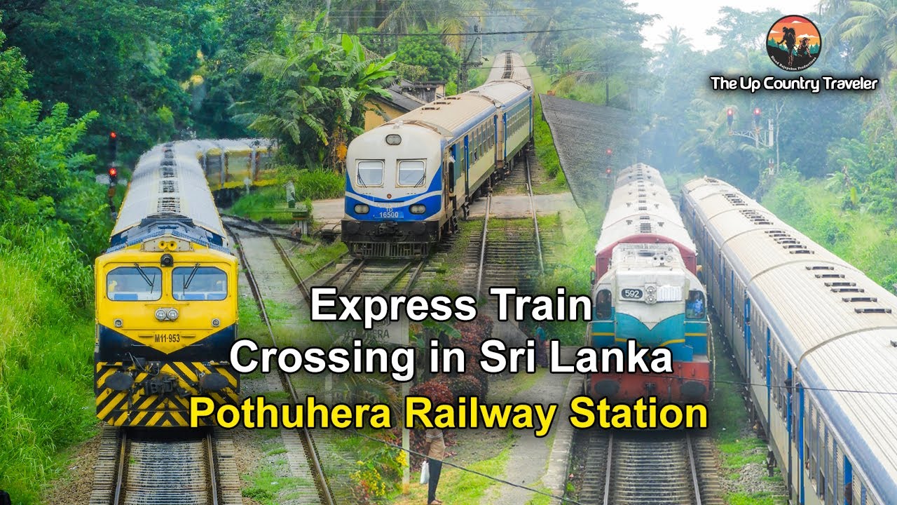 Vlog 47 - Express Train Crossing in Pothuhera , Sri Lanka.