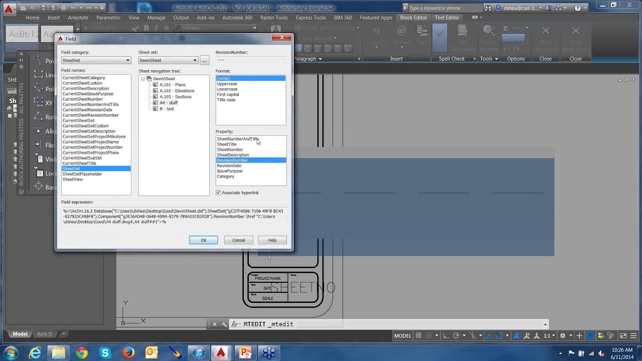 CAD-1 Presents - AutoCAD Sheet Sets & Fields