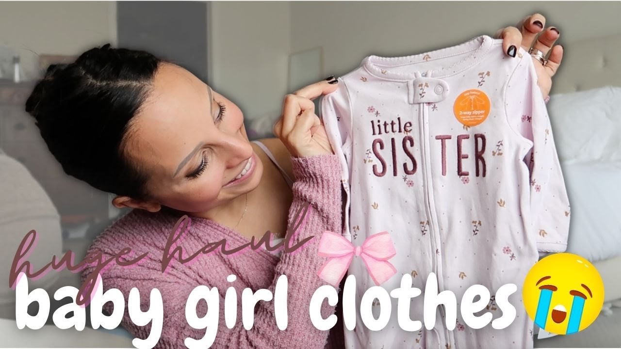 HUGE BABY GIRL CLOTHING HAUL 🎀 carters, baby gap, & tjmaxx
