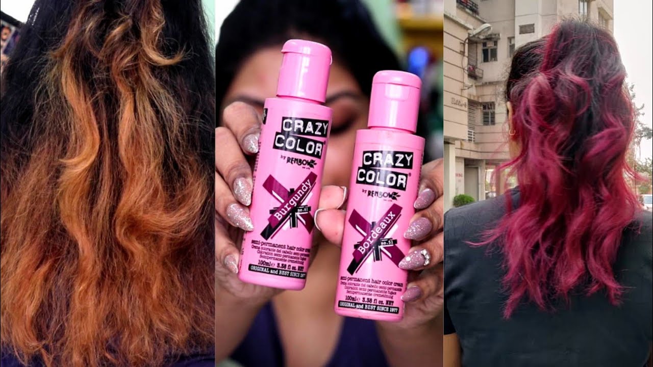 Hair color at Home with Crazy Color | Burgundy + Bordeaux