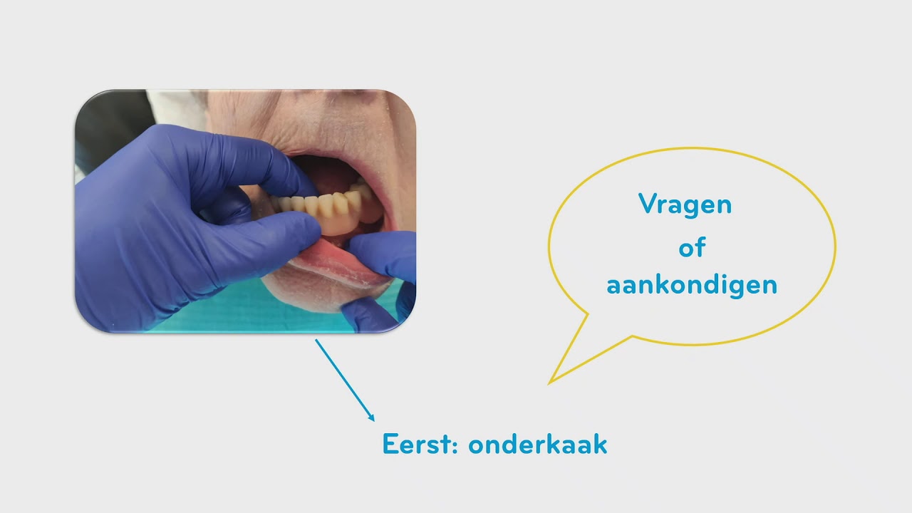 Spoelen van een gebitsprothese