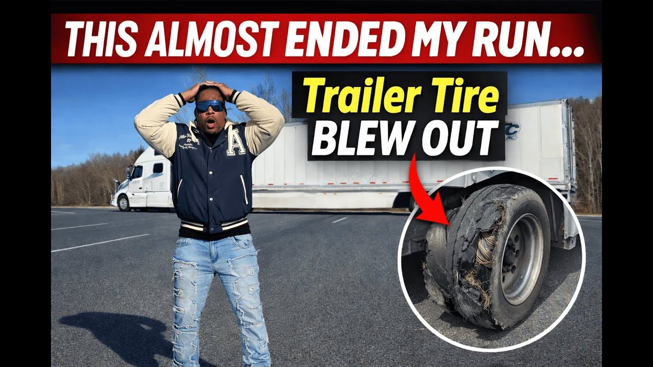 This almost ended my run: Trailer tire blowout | Trucking vlog | 1 Creation Vlog