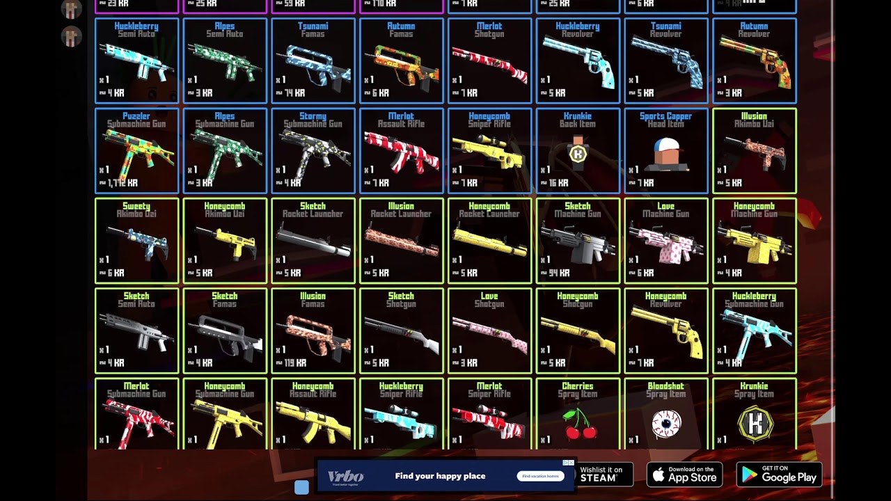 My krunker inventory if anyone wants to trade