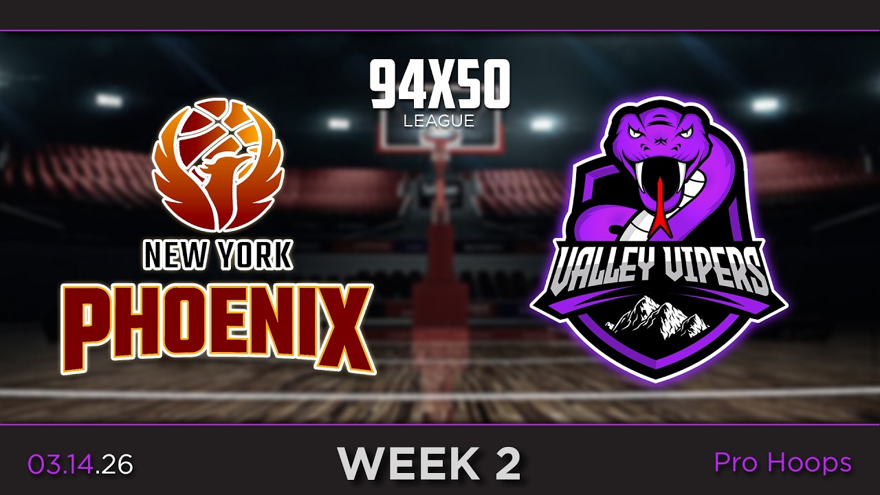 New York Phoenix at Virginia Valley Vipers - WEEK 2 - 94x50 Professional Basketball League