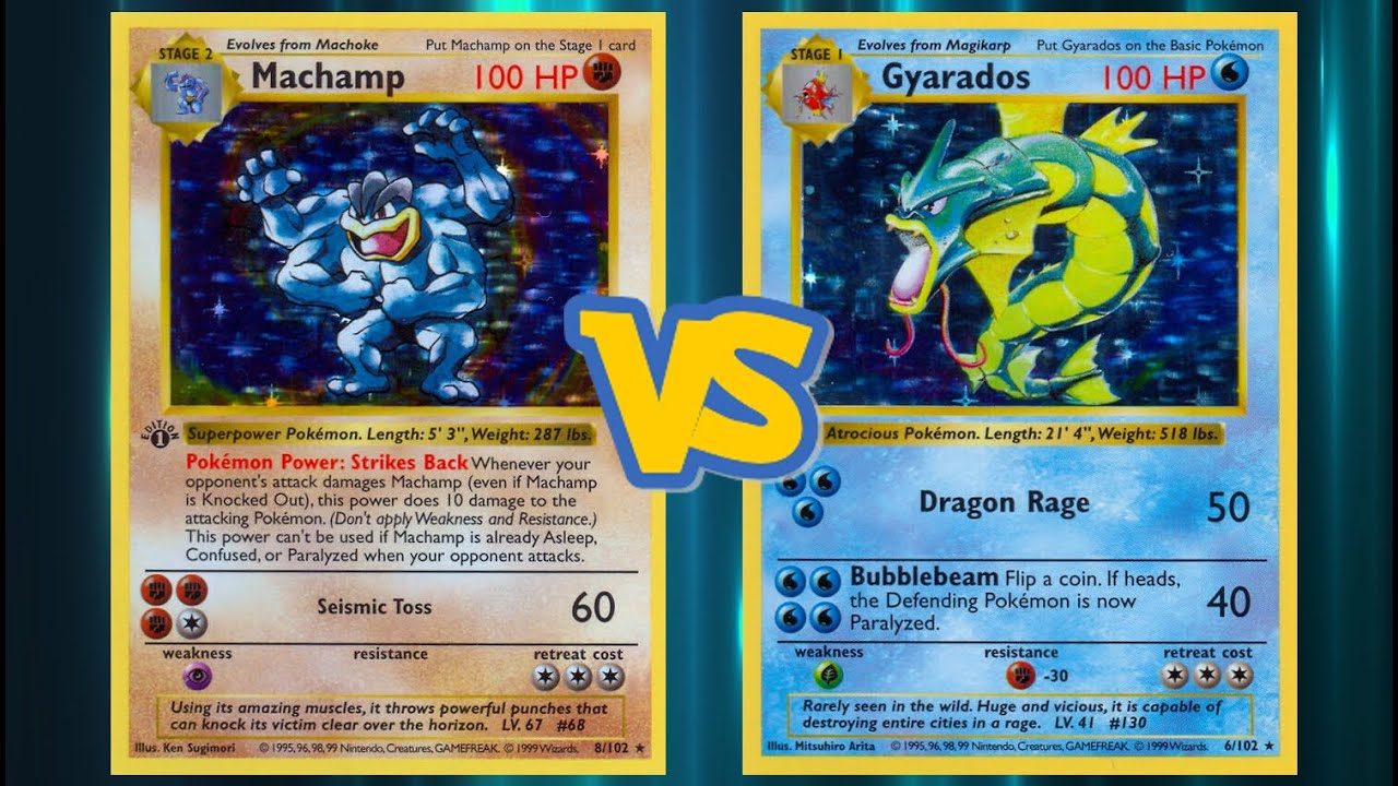 Базовый набор ретро-формата Pokemon TCG Battle! Мачамп/Алаказам против Гьярадоса/Бластойза!