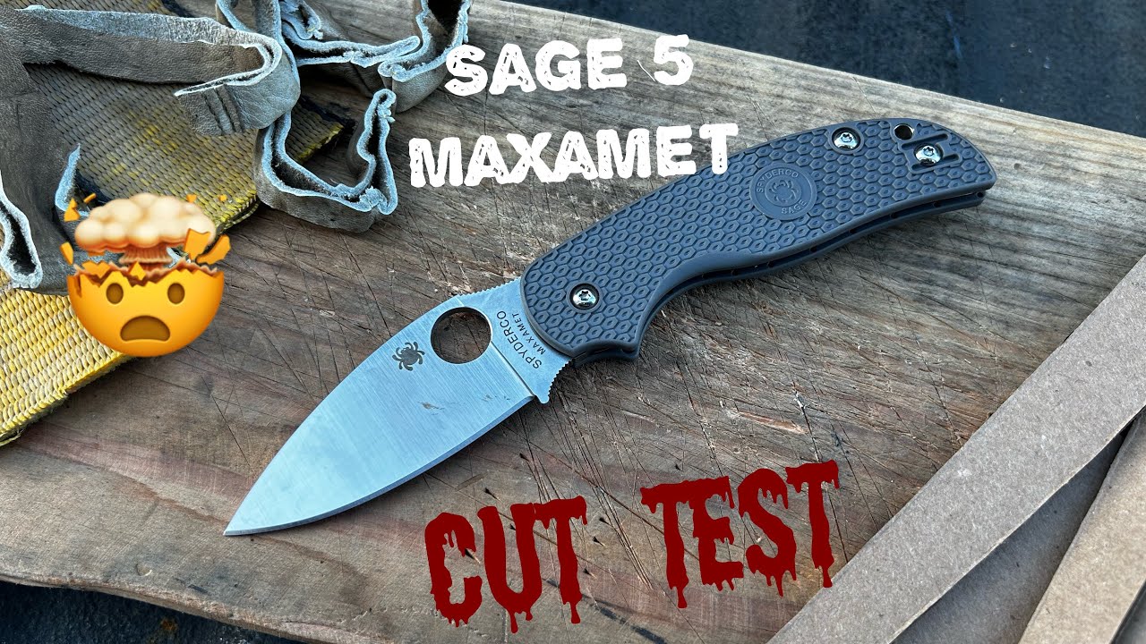 Cut Test: Spyderco Sage 5 in Maxamet! DESTRUCTION!!!