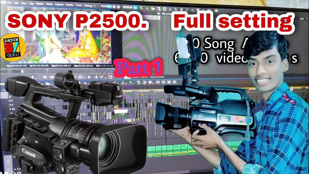 Sony P2500 Video Camera Setting In Hindi  Manual setting ,Iris,Gain,Wb, All setting