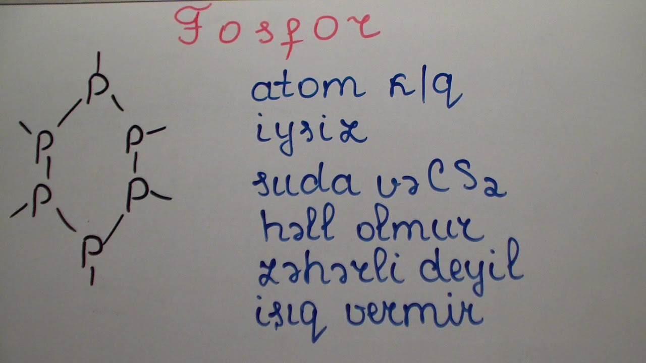 FOSFOR (Allotropiyaları, alınması, kimyəvi xassələri)