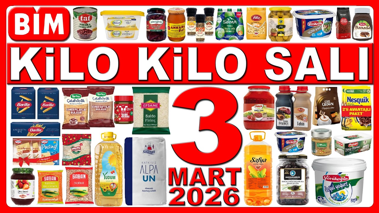 BİM KİLO KİLO SALI | BAKLİYAT YAĞ GIDA | BİM AKTÜEL 3 MART 2026 KATALOĞU | BİM BU HAFTA