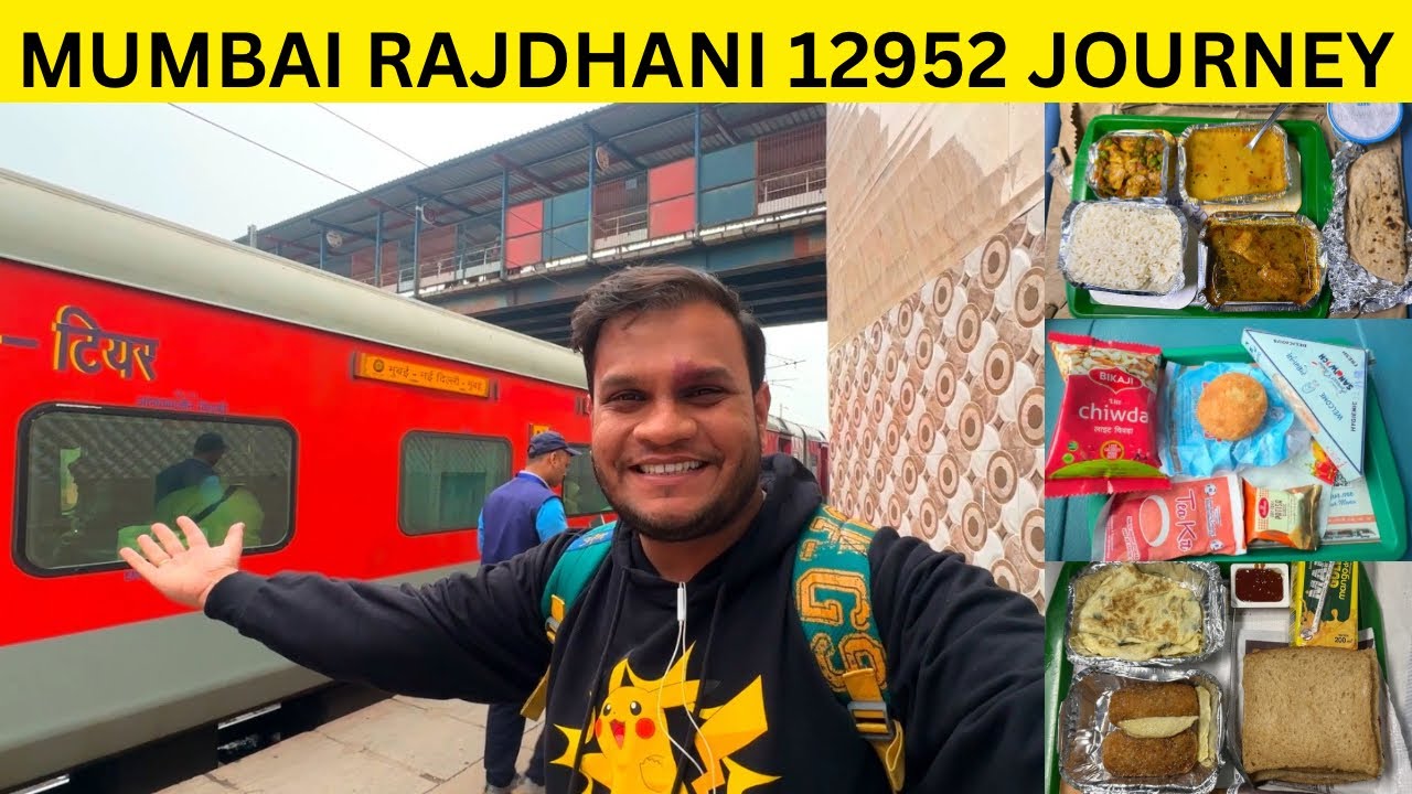 Journey in INDIA’s FASTEST RAJDHANI EXPRESS *12952 Mumbai Rajdhani Express* Journey and Food Review