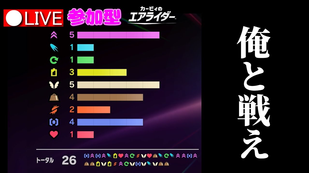 【参加型】こんなのでもバイオレット帯の参加型エアライダー【カービィのエアライダー】