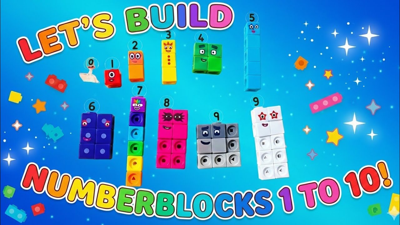 Numberblocks 1-10 Unboxing & Building MathLink Cubes | Fun Learning Activity with Arham & Noor