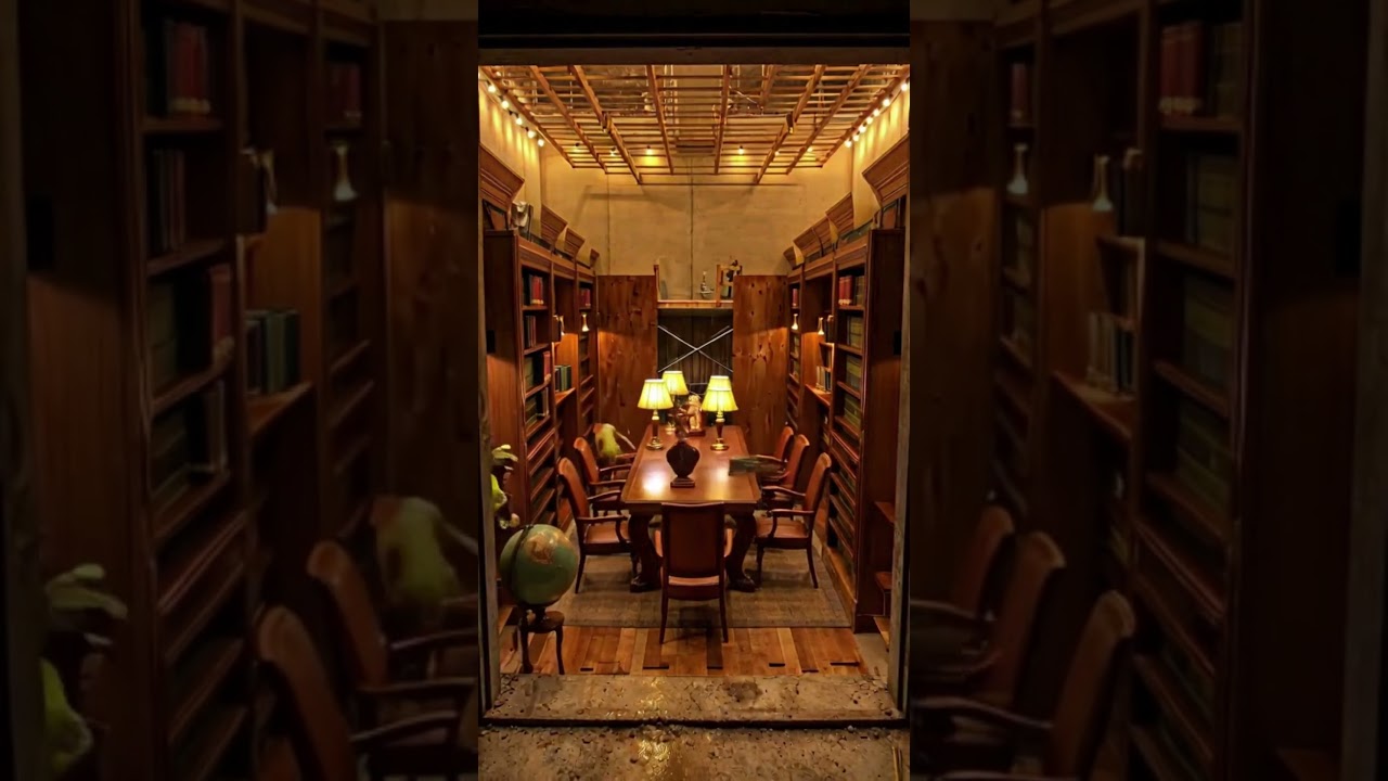 Underground Library Transformation   Cinematic Construction Timelapse
